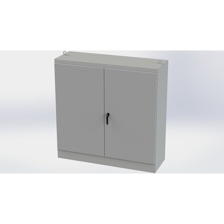 Saginaw Control & Engineering 3 Point Latch with Padlock/Keylock Handle Electrical Enclosures, 72 in H, 24 in D, 72 in W SCE-727224FSDAD